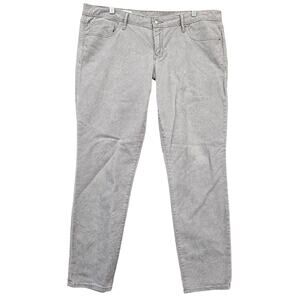 Gap 1969 Gray Always Skinny Jeans Stretch Muted Floral Denim Womens Size 33r Zip